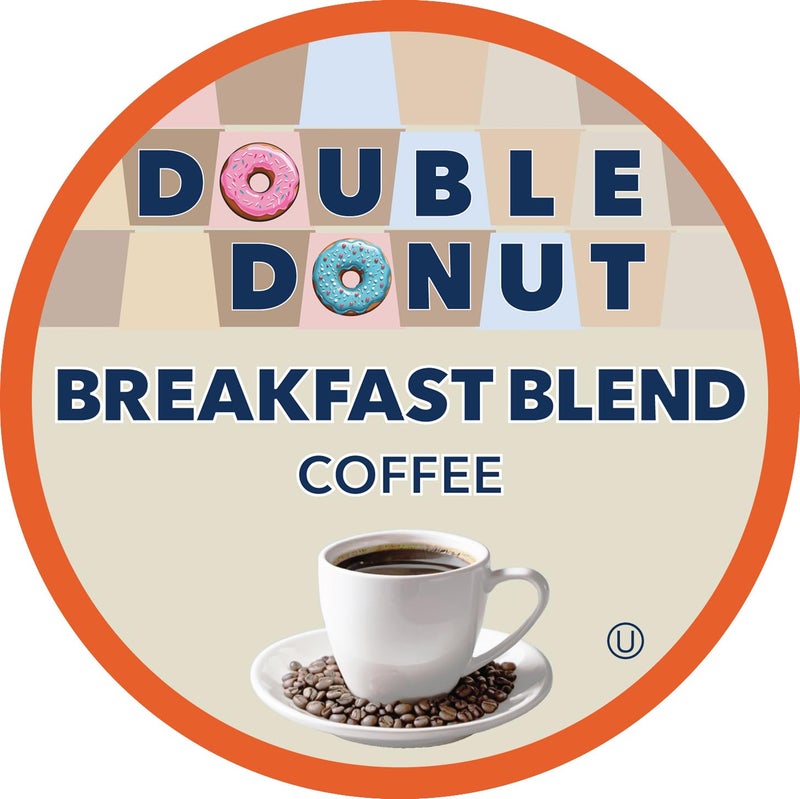 Double Donut Coffee Breakfast Blend Coffee Pods, Light Roast Coffee in Recyclable Single-Serve Pods for Keurig K Cups Brewer Machines, 80 Count Bulk Pack, original version - Image 2
